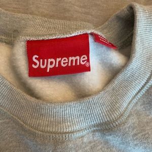 Heather Gray Supreme XL Crewneck